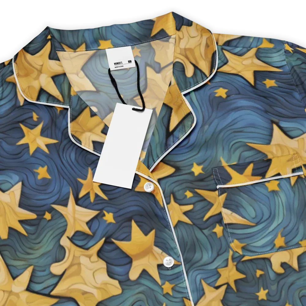 Midnight Starflow on Women's Short Sleeve Pajama Top — Product details
