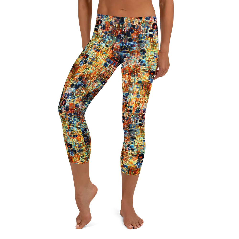Urban Aurora on Capri Leggings — Front