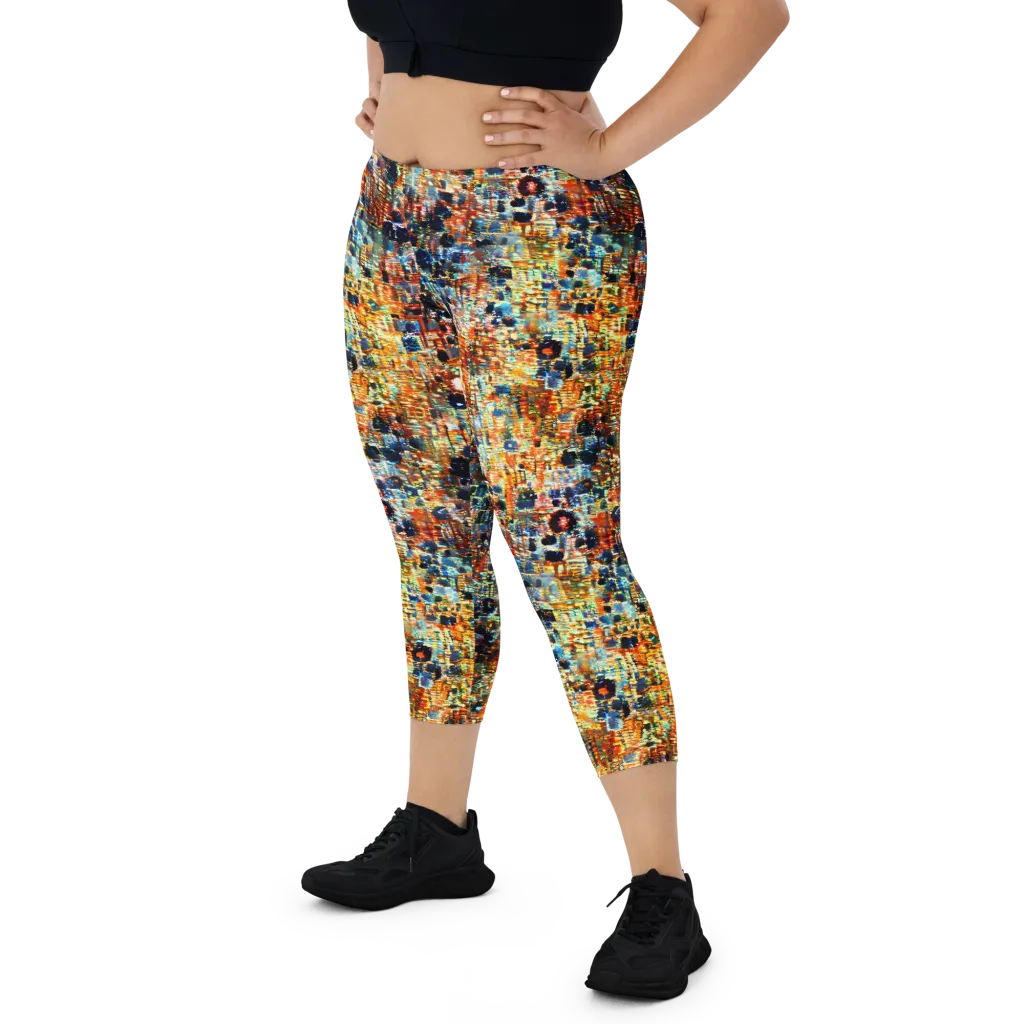 Urban Aurora on Capri Leggings — Front