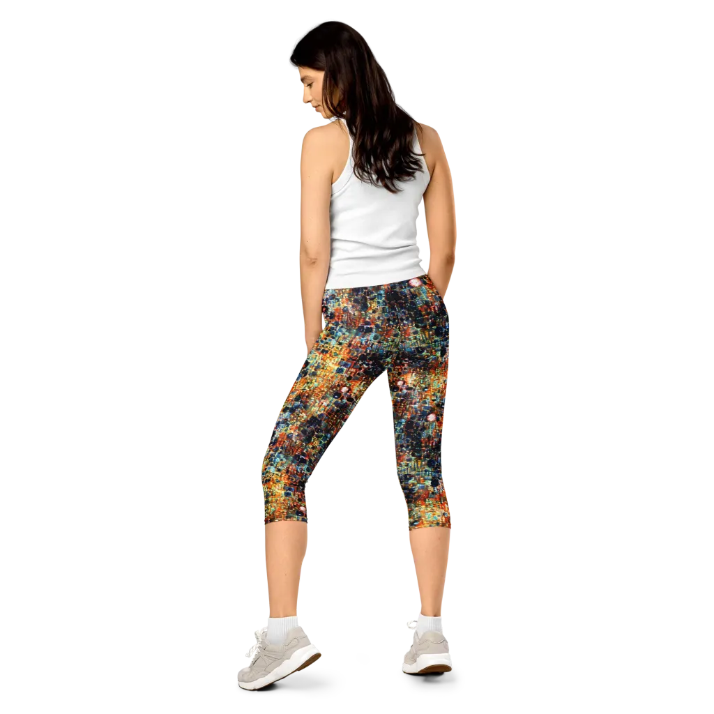 Urban Aurora on Capri Leggings — Back