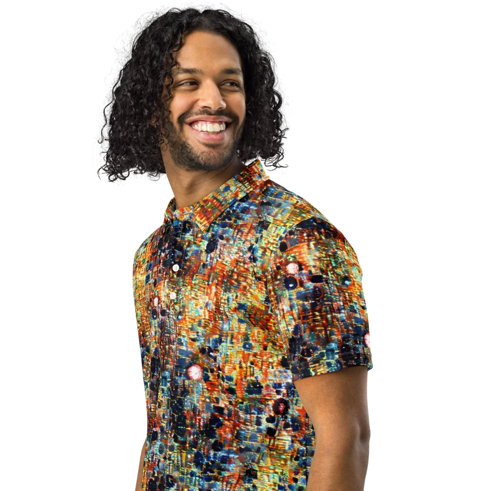 Urban Aurora on Men's Slim Fit Polo Shirt — Left Front