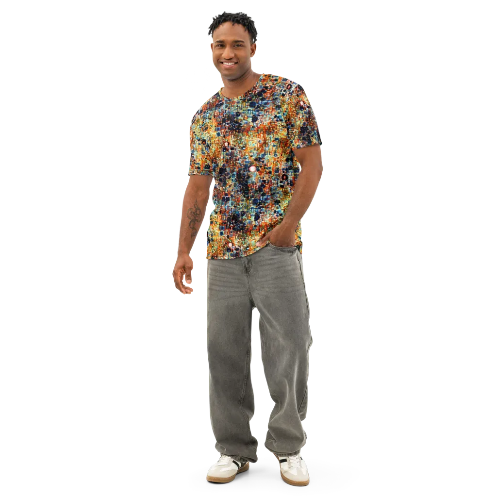 Urban Aurora on Men's Cotton Crew Neck T-Shirt — Front