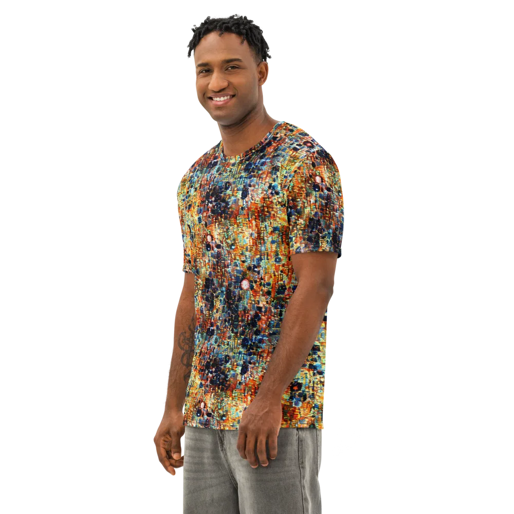 Urban Aurora on Men's Cotton Crew Neck T-Shirt — Left Front