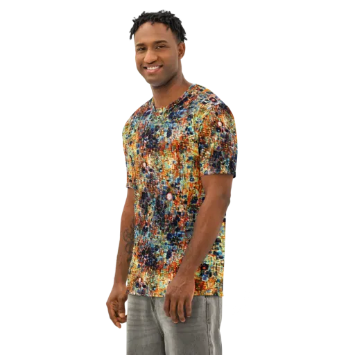 Urban Aurora on a Men's Cotton Crew Neck T-Shirt