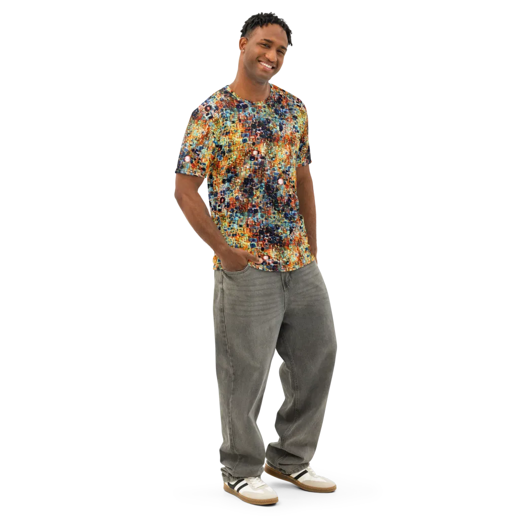 Urban Aurora on Men's Cotton Crew Neck T-Shirt — Right Front