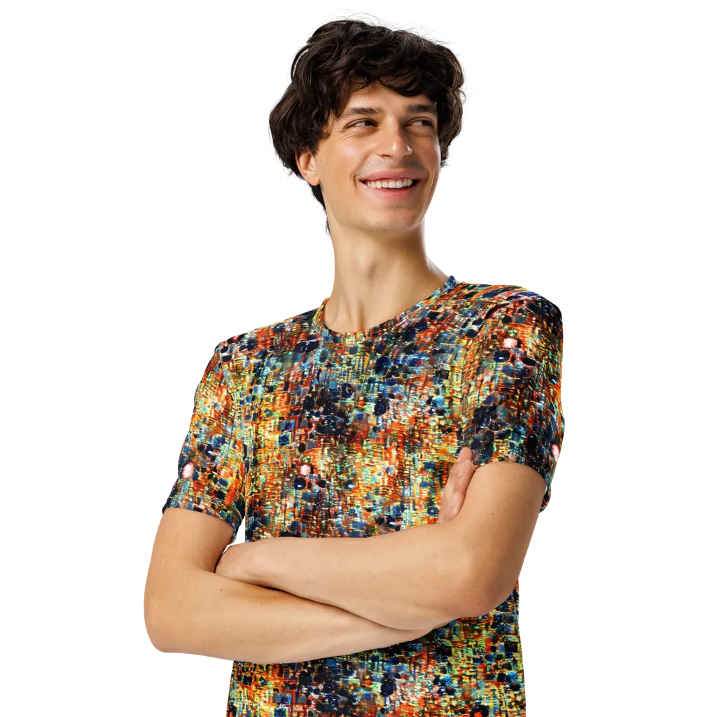 Urban Aurora on Men's Crew Neck T-Shirt — Left Front
