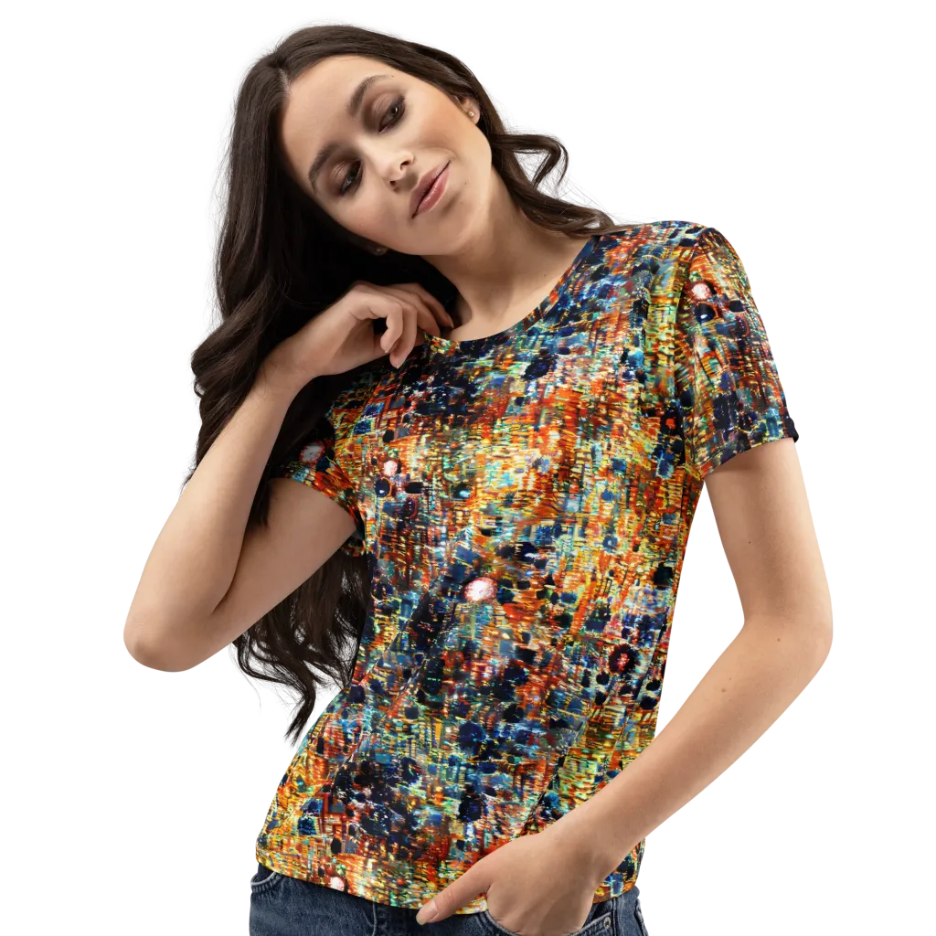 Urban Aurora on Women's Crew Neck T-Shirt — Left Front