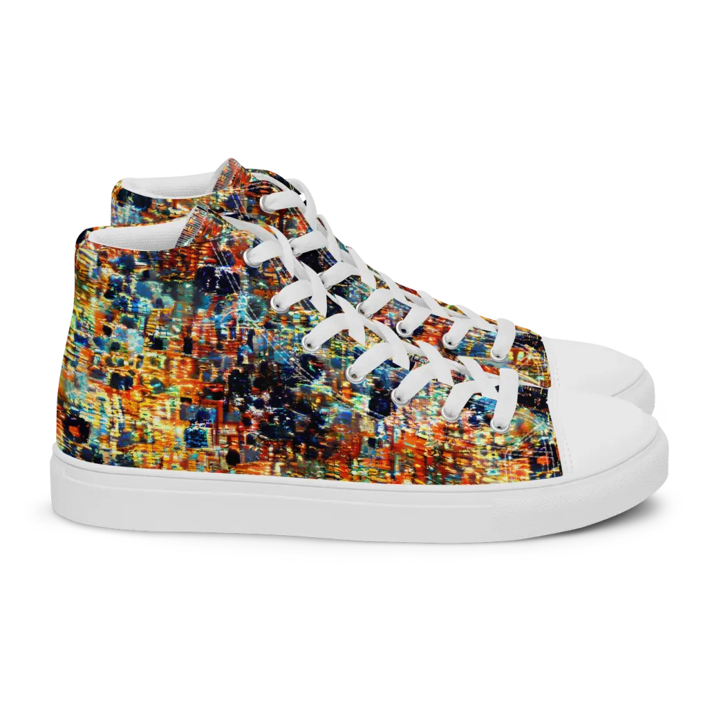 Urban Aurora on Women's High Top Canvas Shoes — Right