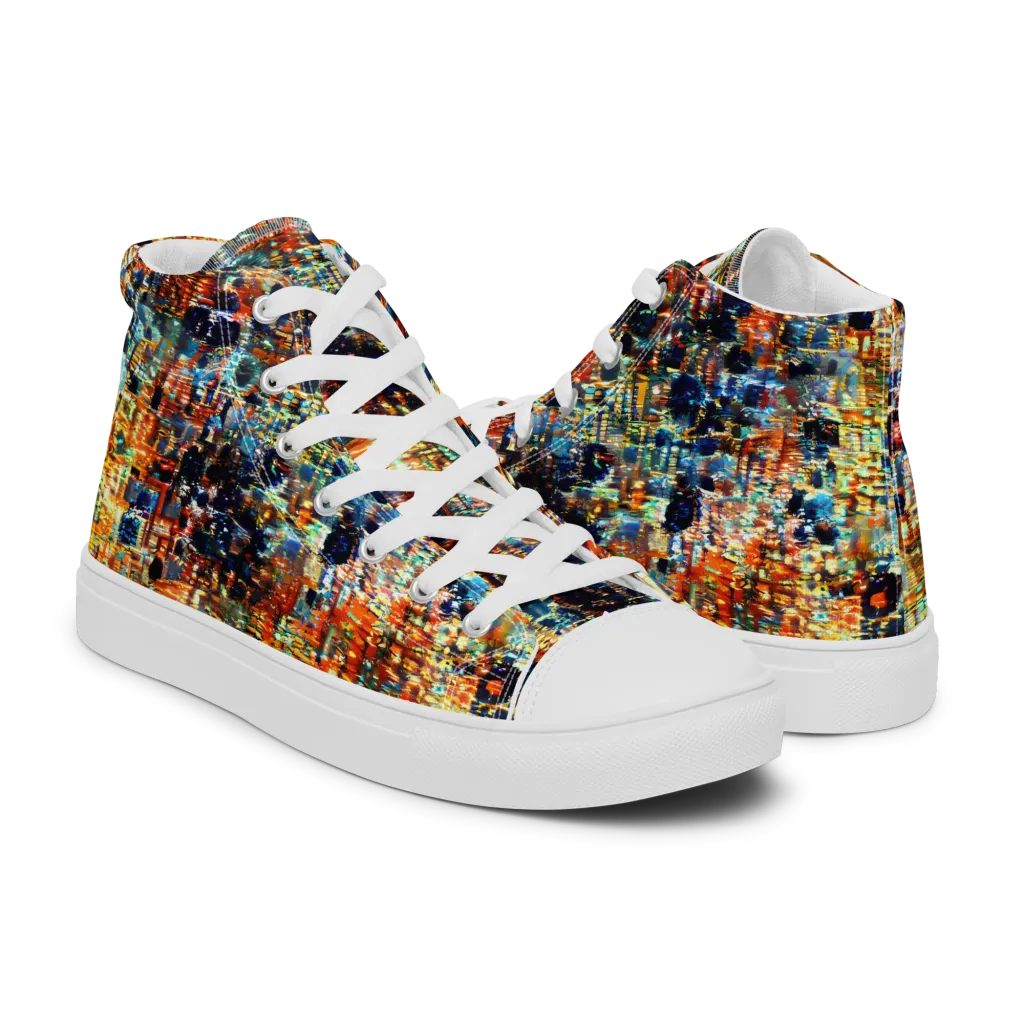 Urban Aurora on Women's High Top Canvas Shoes — Right