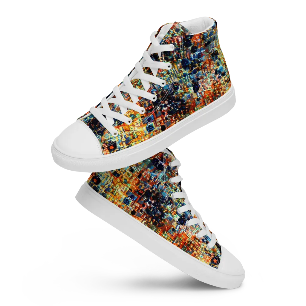 Urban Aurora on Women's High Top Canvas Shoes — Front