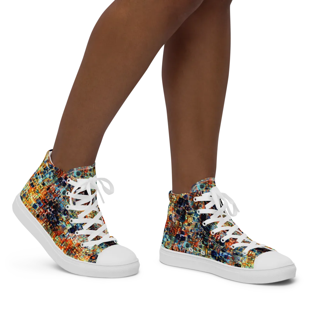 Urban Aurora on Women's High Top Canvas Shoes — Right