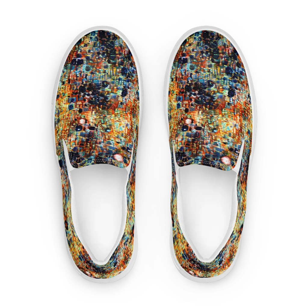 Urban Aurora on Men's Slip-On Canvas Shoes — Front