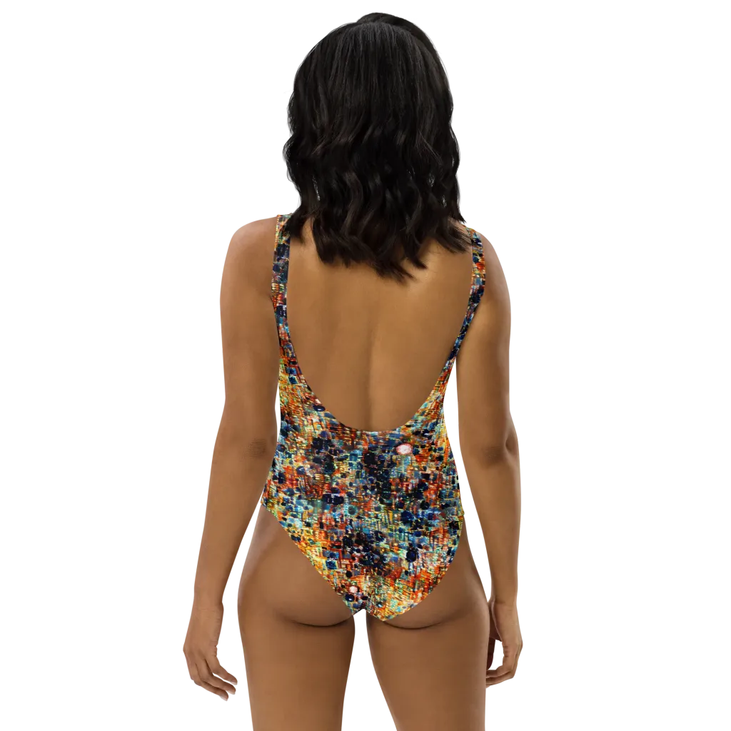 Urban Aurora on One-Piece Swimsuit — Back