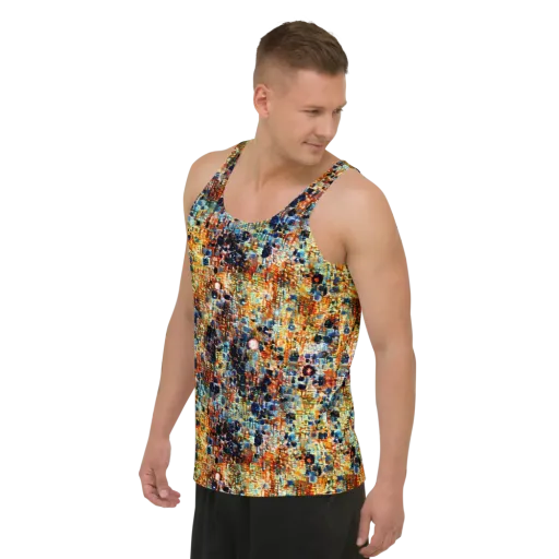 Urban Aurora on a Men's Tank Top