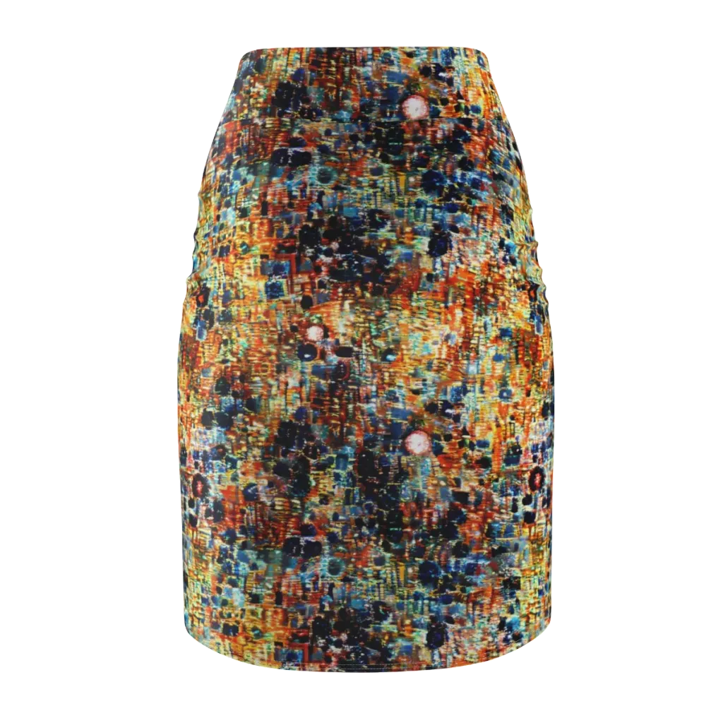 Urban Aurora on Pencil Skirt — Back