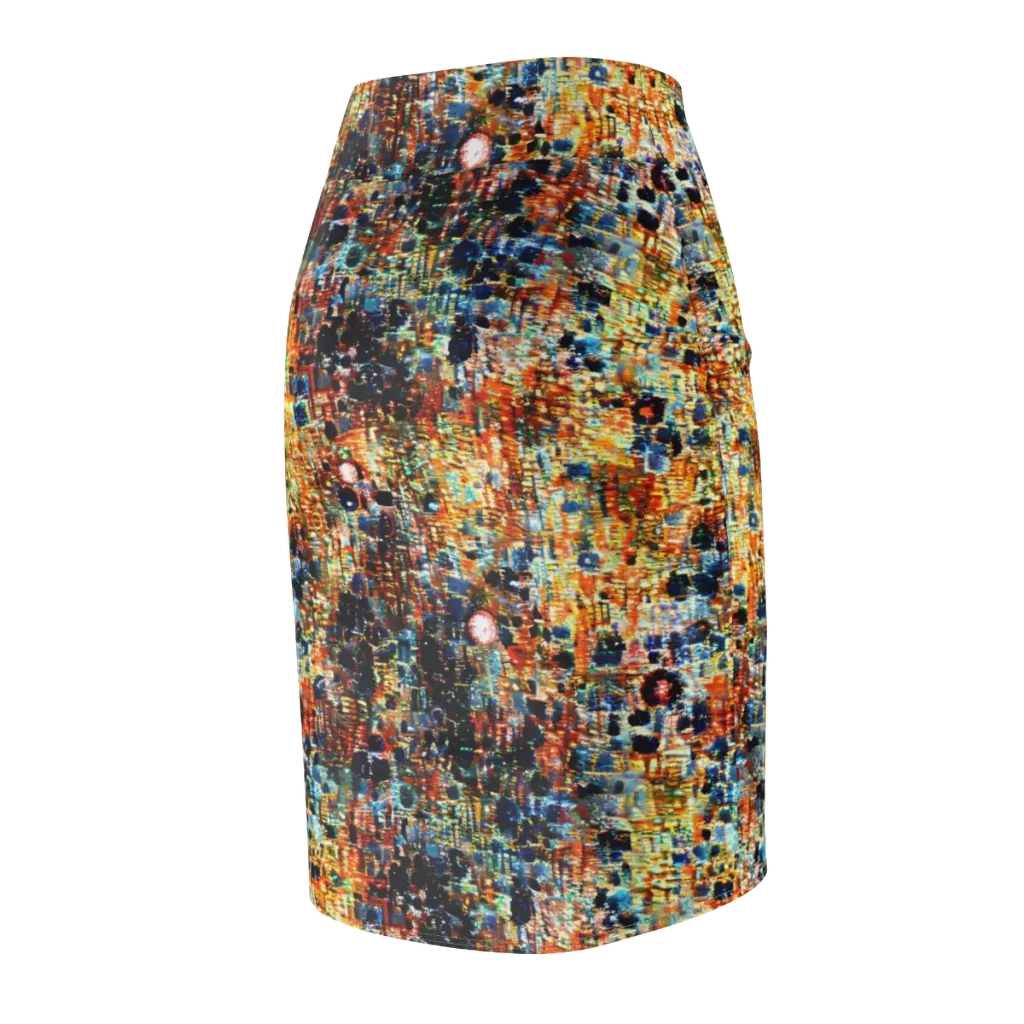 Urban Aurora on Pencil Skirt — Back Side