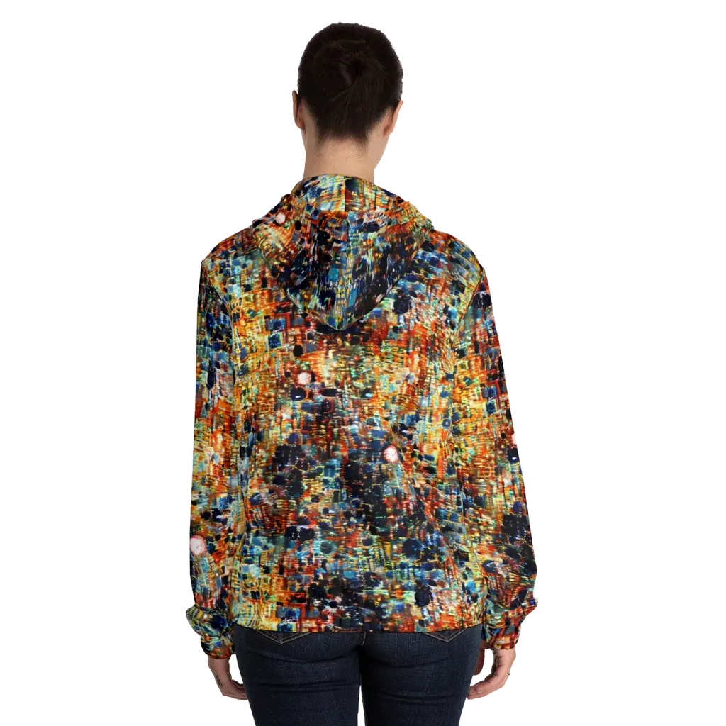 Urban Aurora on Women's Full-Zip Hoodie — Back On Person