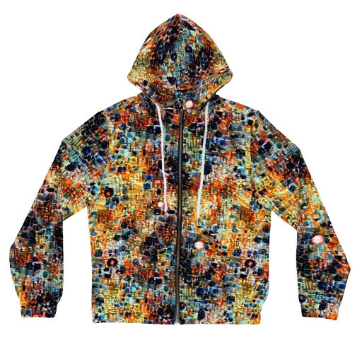 Urban Aurora on a Women's Full-Zip Hoodie