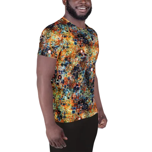 Urban Aurora on a Men's Athletic T-Shirt