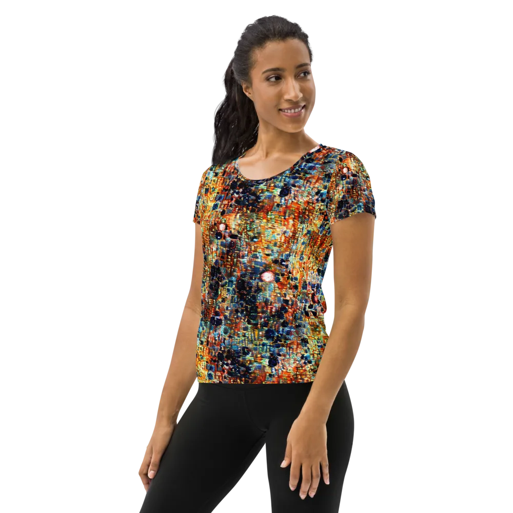 Urban Aurora on Women's Athletic T-Shirt — Left