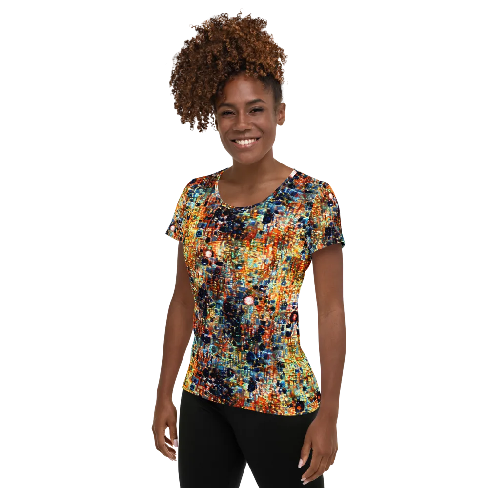 Urban Aurora on Women's Athletic T-Shirt — Left