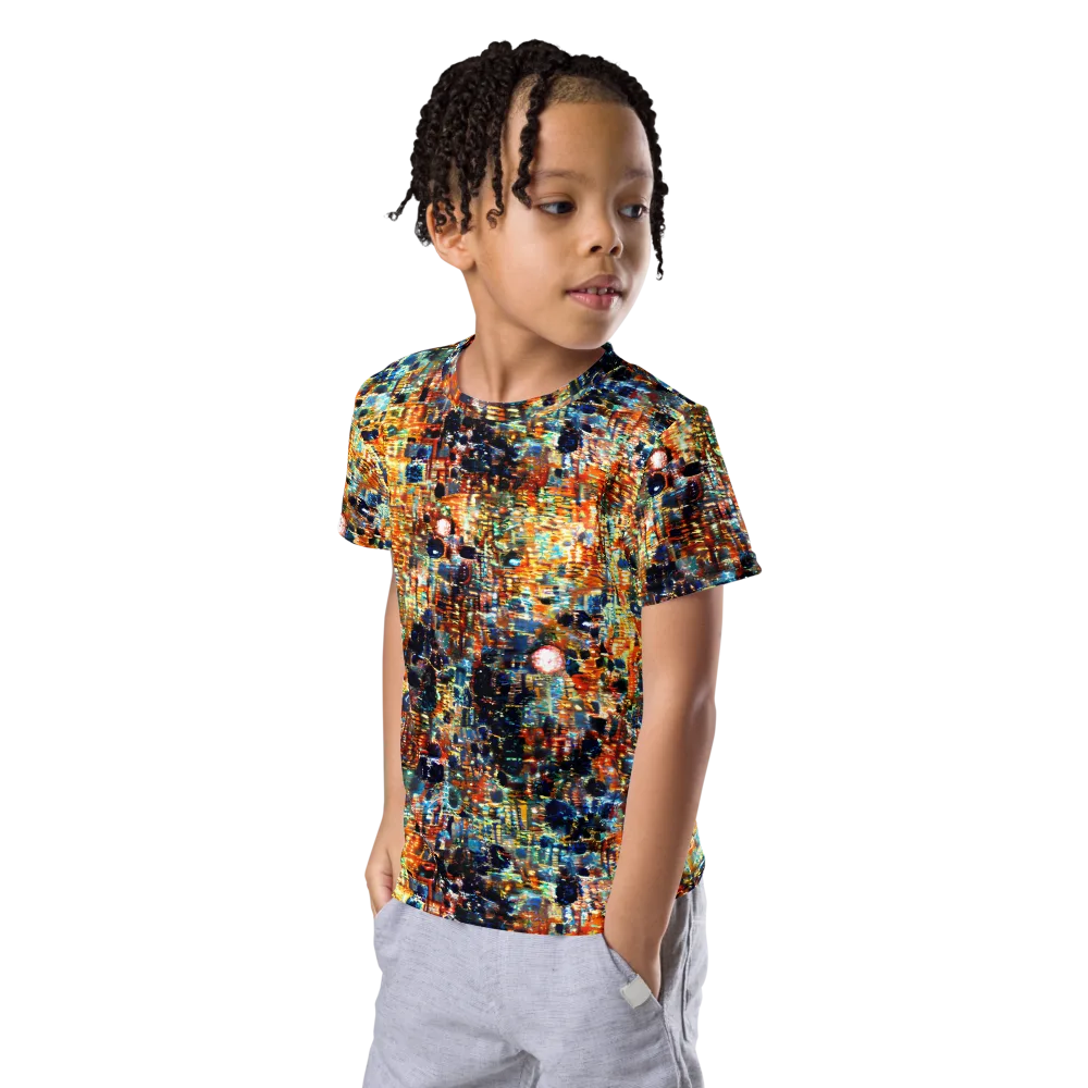 Urban Aurora on Kids Crew Neck T-Shirt — Left Front