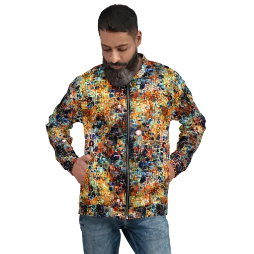 Urban Aurora on a Bomber Jacket