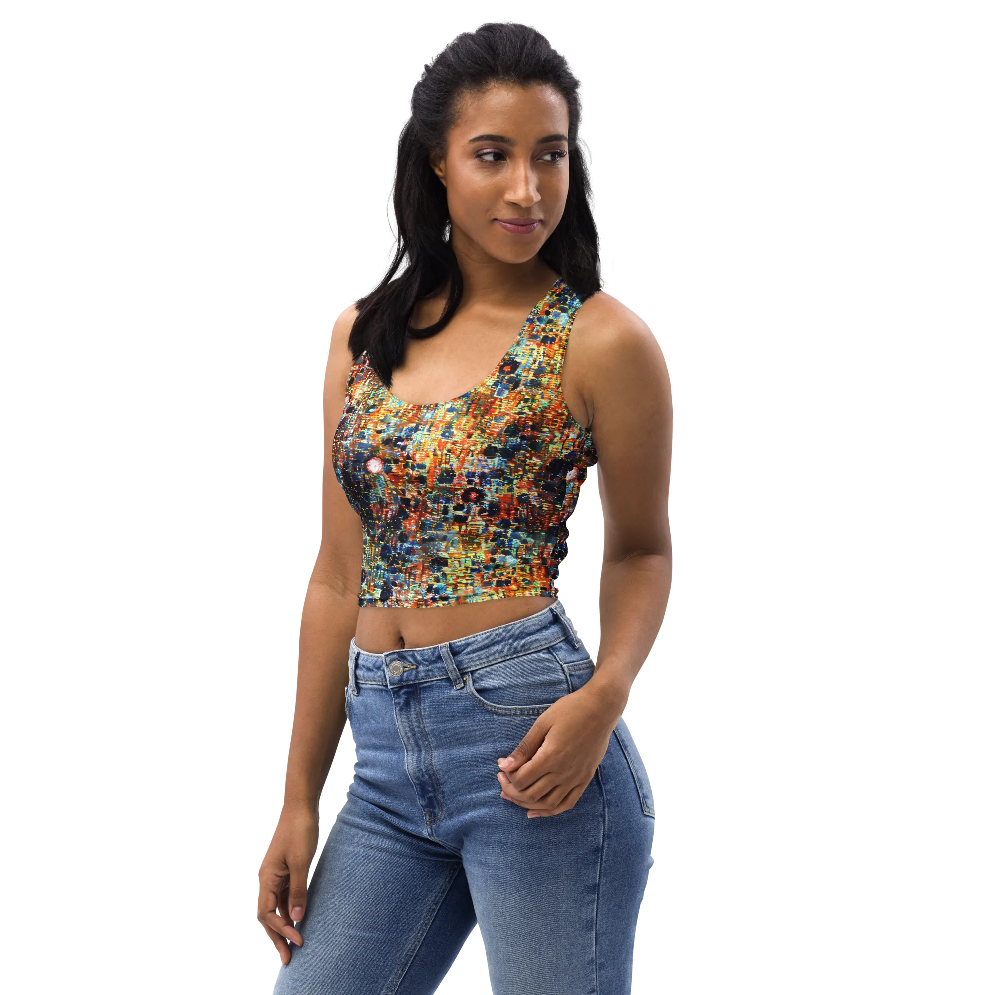Urban Aurora on Crop Top — Left Front