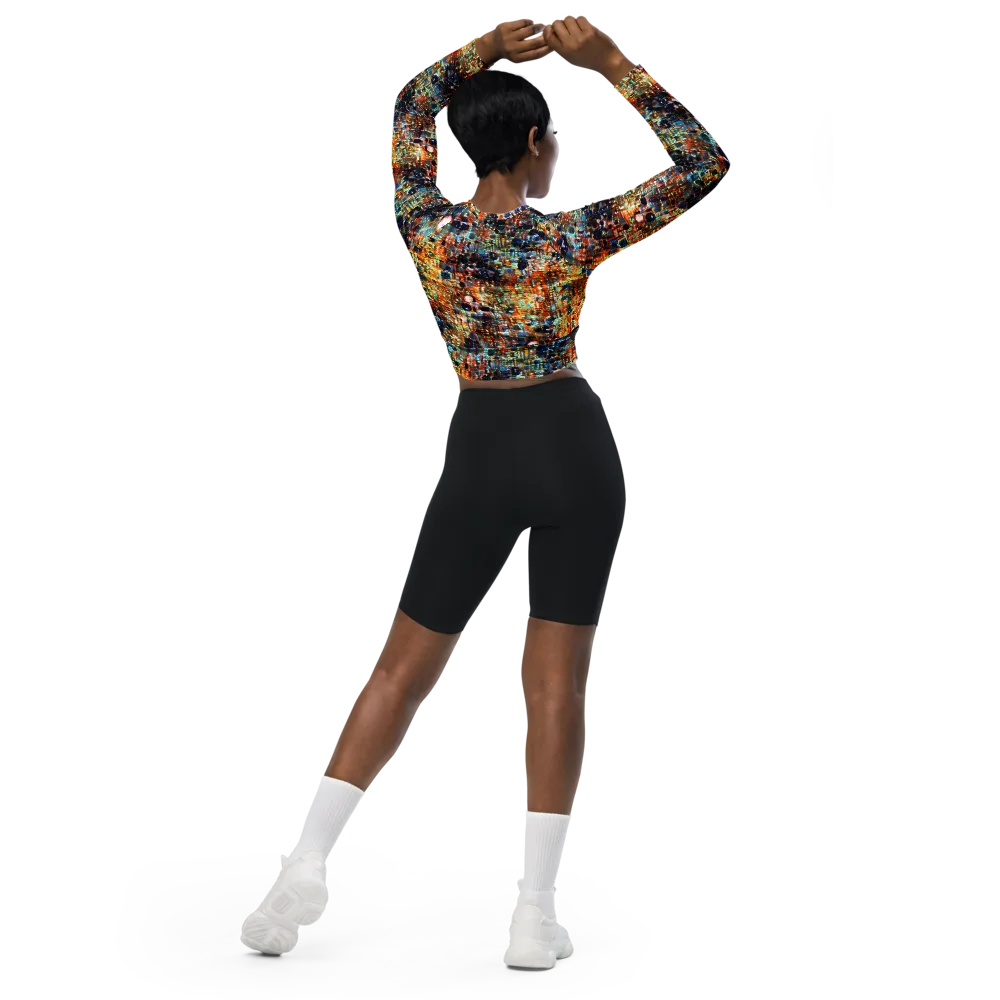 Urban Aurora on Long Sleeve Crop Top — Back