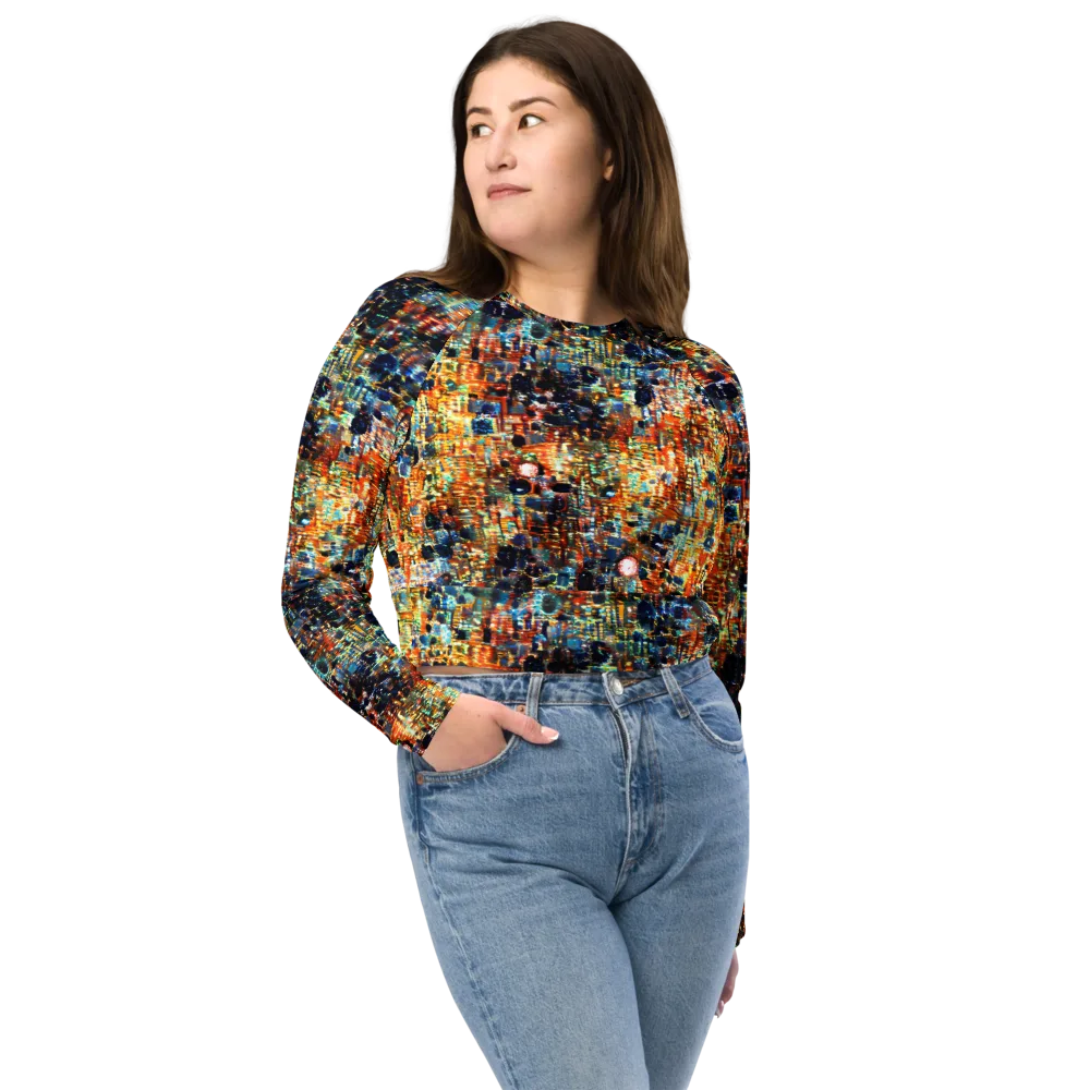 Urban Aurora on Long Sleeve Crop Top — Front
