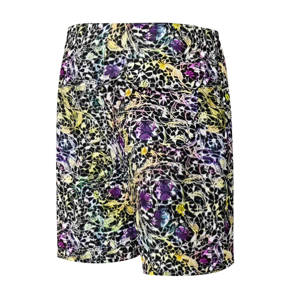 Prismatic Underbrush on Men's Board Shorts — Back