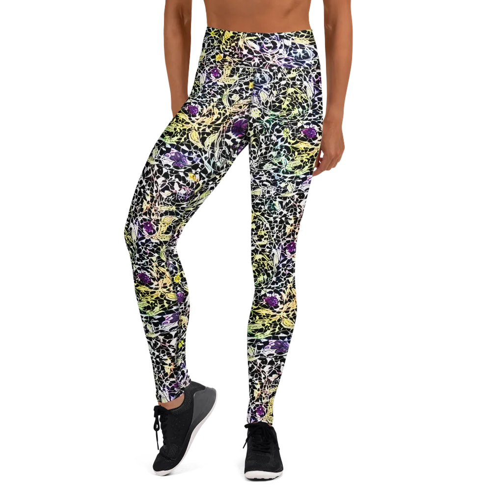 Prismatic Underbrush on Yoga Leggings — Front