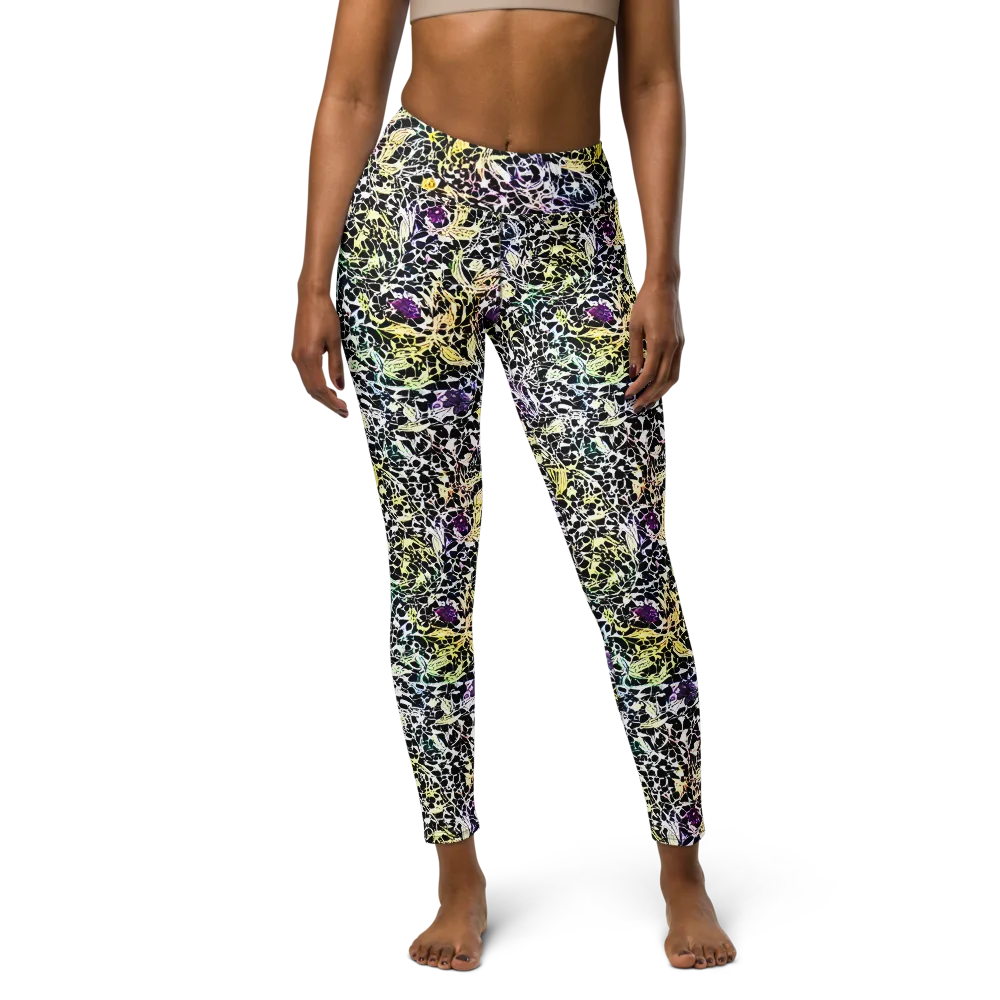 Prismatic Underbrush on Yoga Leggings — Front