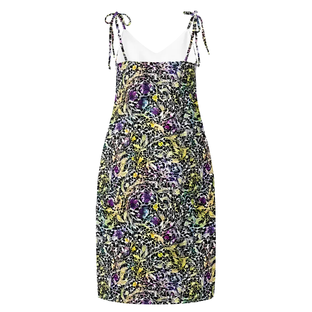Prismatic Underbrush on Slip Dress — Back