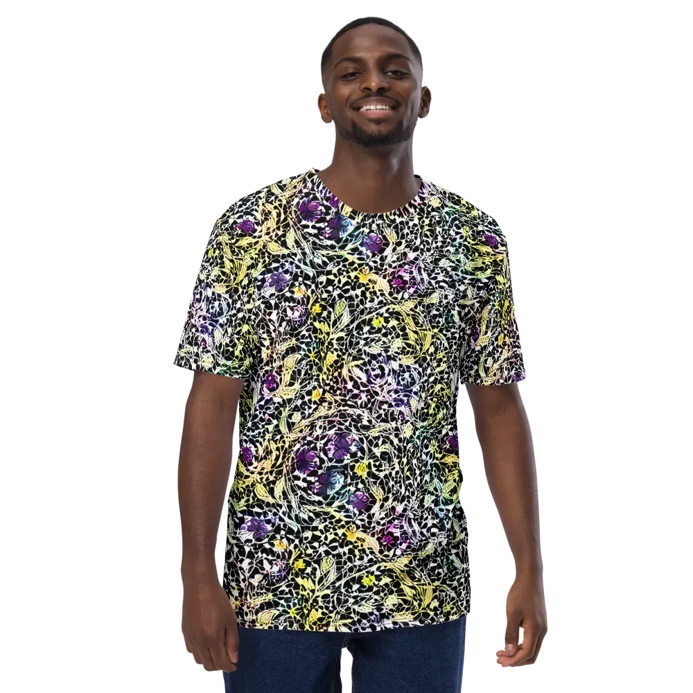Prismatic Underbrush on Men's Crew Neck T-Shirt — Front