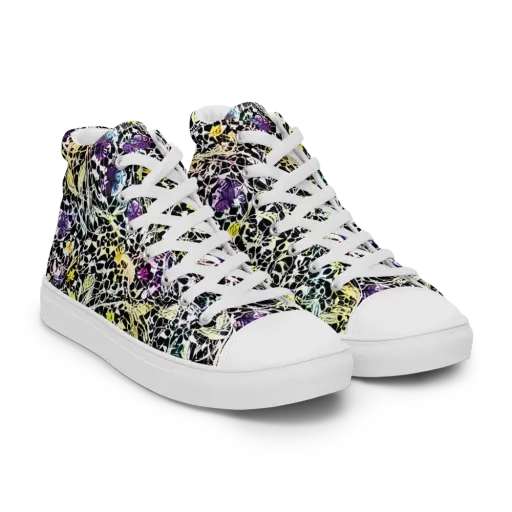 Prismatic Underbrush on a Men's High Top Canvas Shoes