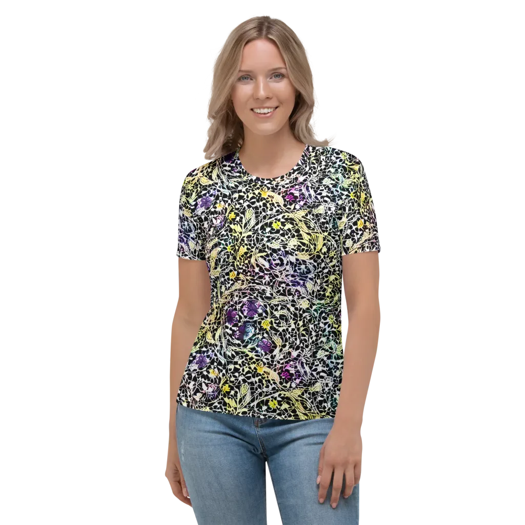 Prismatic Underbrush on Women's Crew Neck T-Shirt — Front