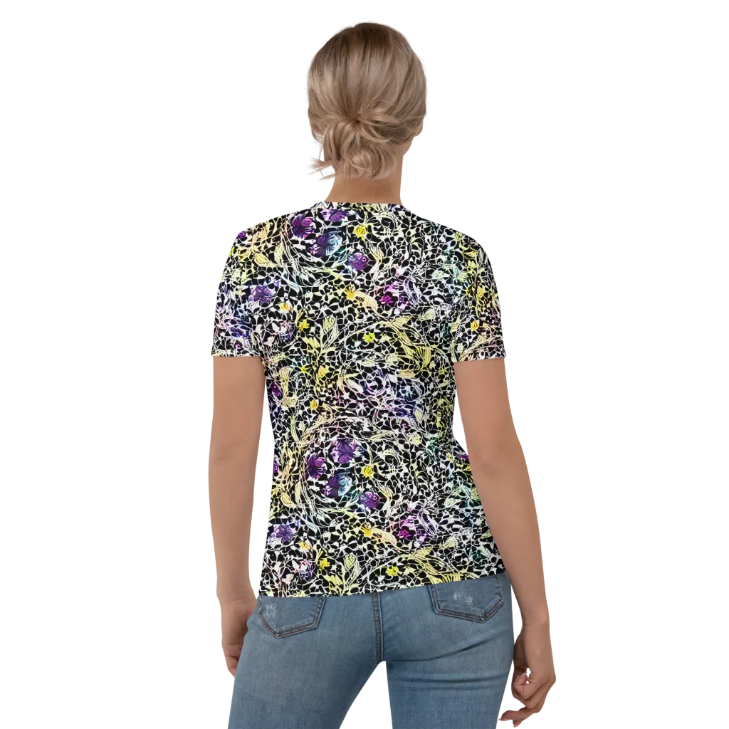 Prismatic Underbrush on Women's Crew Neck T-Shirt — Back