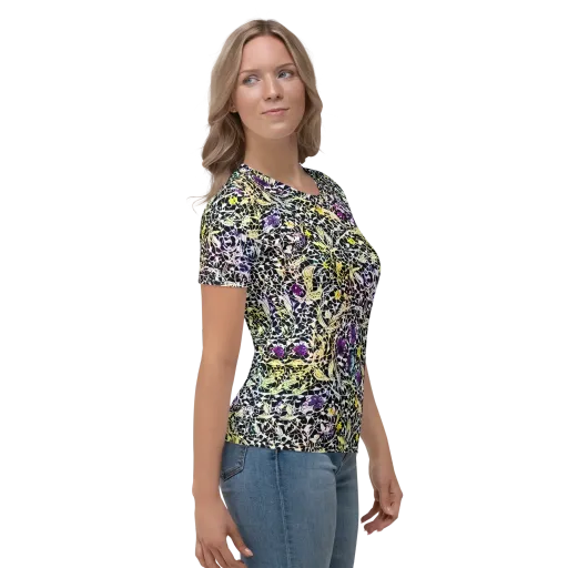 Prismatic Underbrush on a Women's Crew Neck T-Shirt