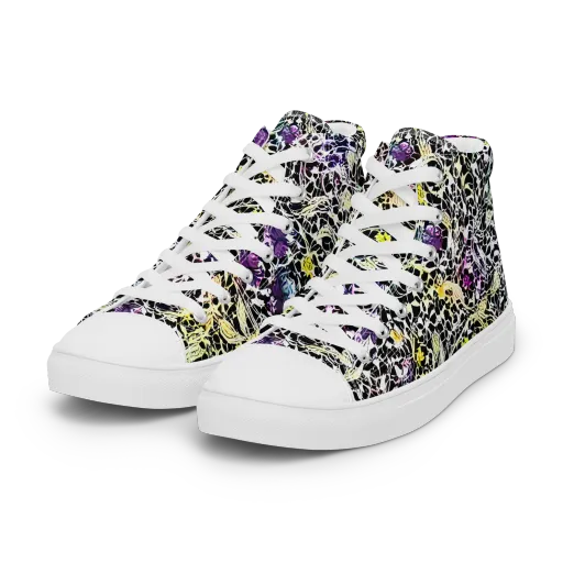 Prismatic Underbrush on a Women's High Top Canvas Shoes
