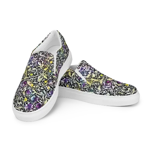 Prismatic Underbrush on a Men's Slip-On Canvas Shoes