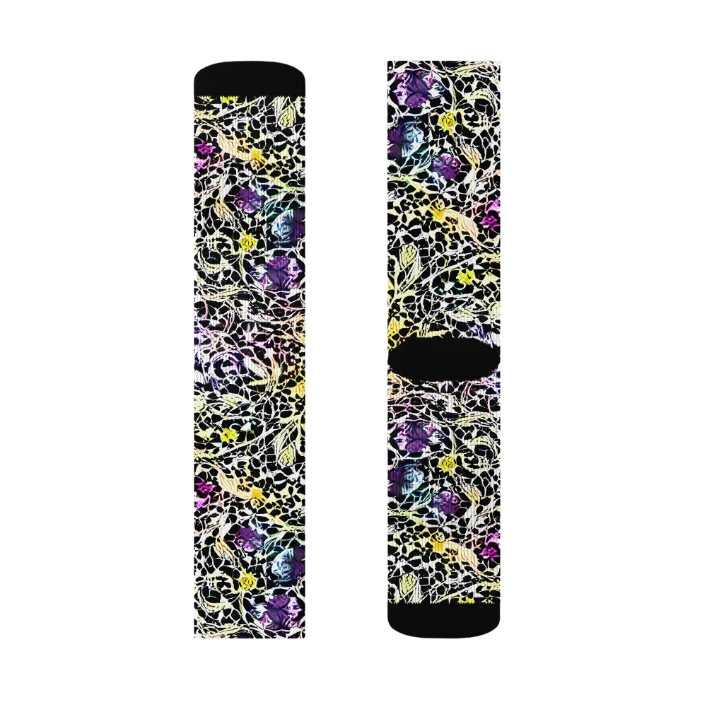 Prismatic Underbrush on Socks — Left Sock