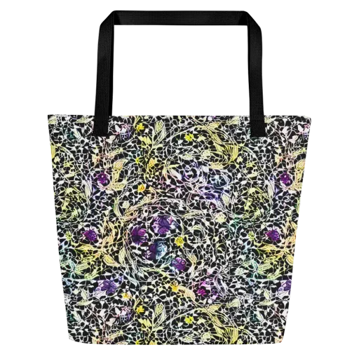 Prismatic Underbrush on a Large Tote Bag W/ Pocket