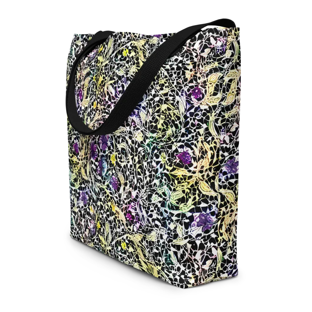Prismatic Underbrush on Large Tote Bag W/ Pocket — Front