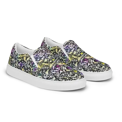Prismatic Underbrush on a Women's Slip-On Canvas Shoes