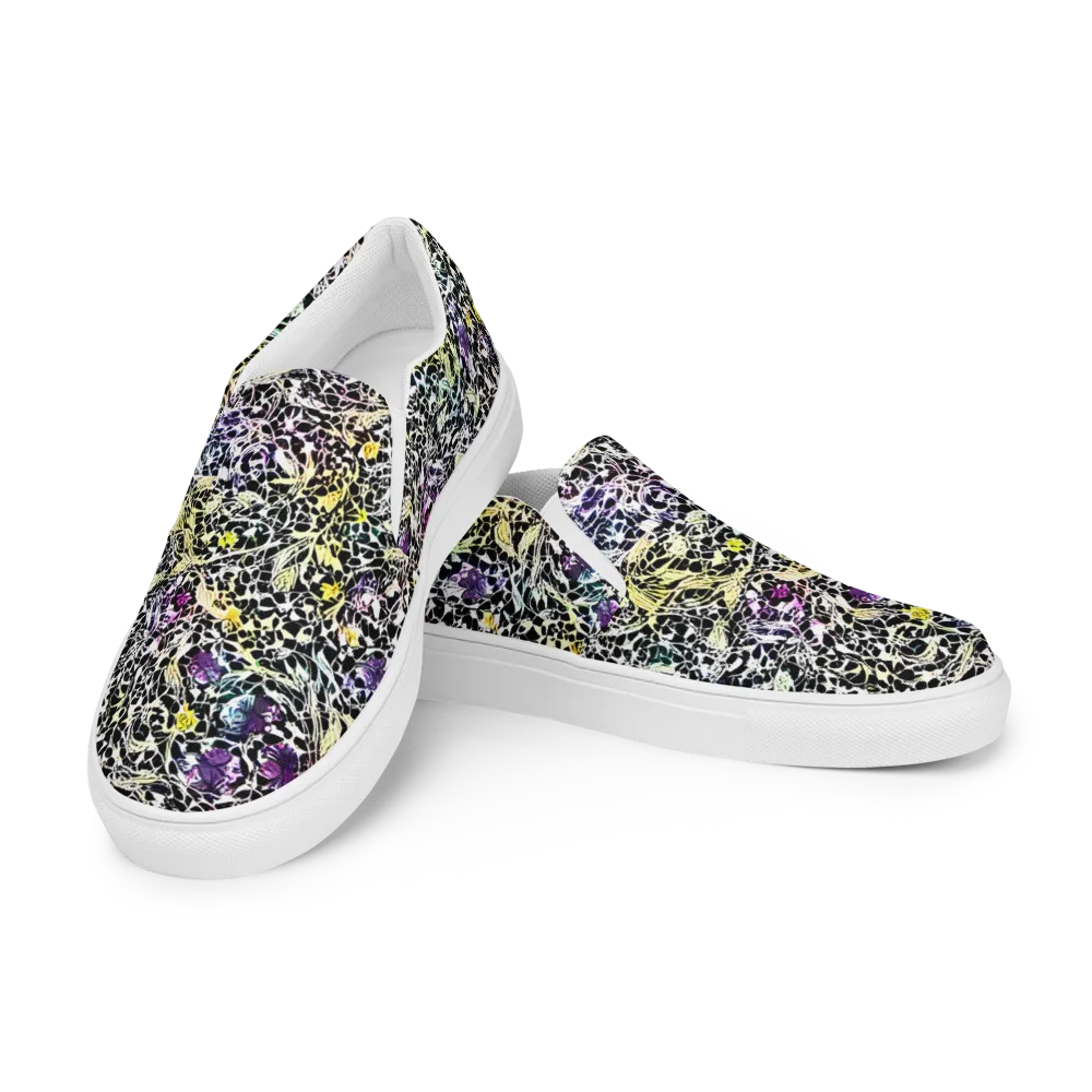 Prismatic Underbrush on Women's Slip-On Canvas Shoes — Left Front
