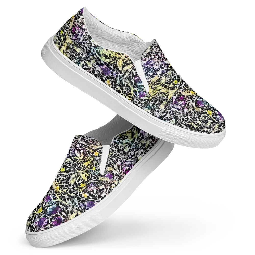 Prismatic Underbrush on Women's Slip-On Canvas Shoes — Front