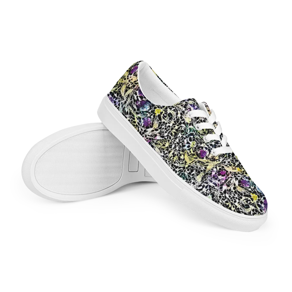 Prismatic Underbrush on Men's Lace-Up Canvas Shoes — Right Front