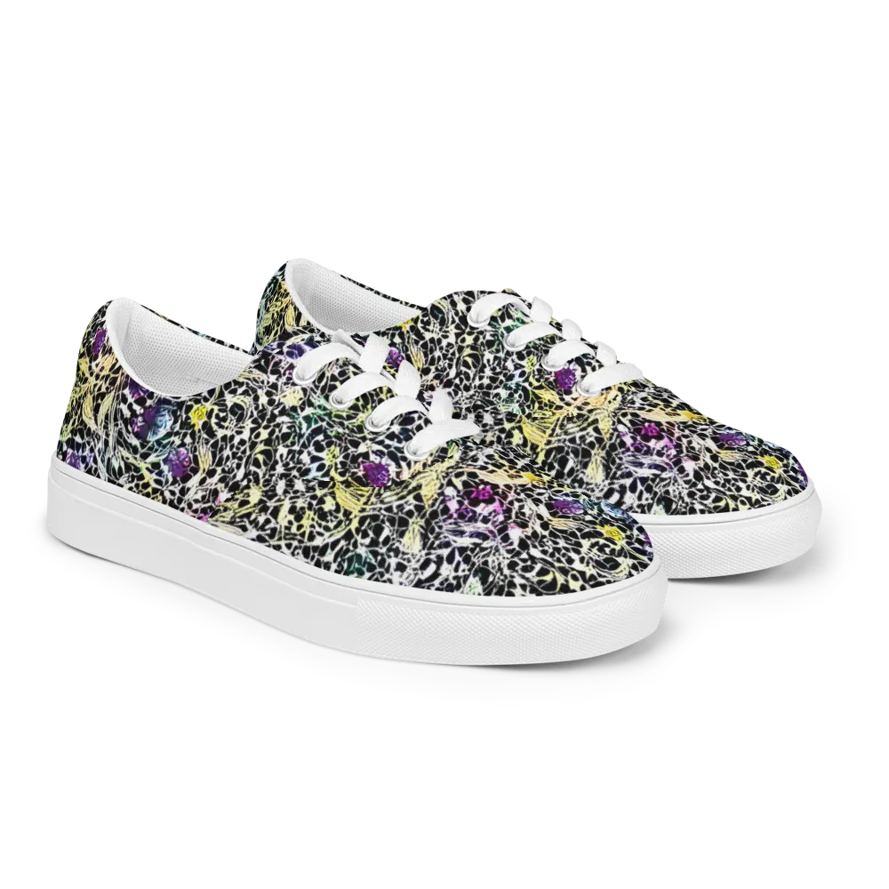 Prismatic Underbrush on Men's Lace-Up Canvas Shoes — Right Front