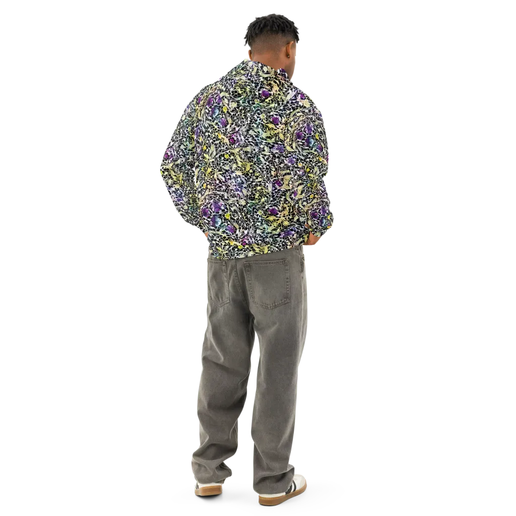 Prismatic Underbrush on Cotton Hoodie — Back